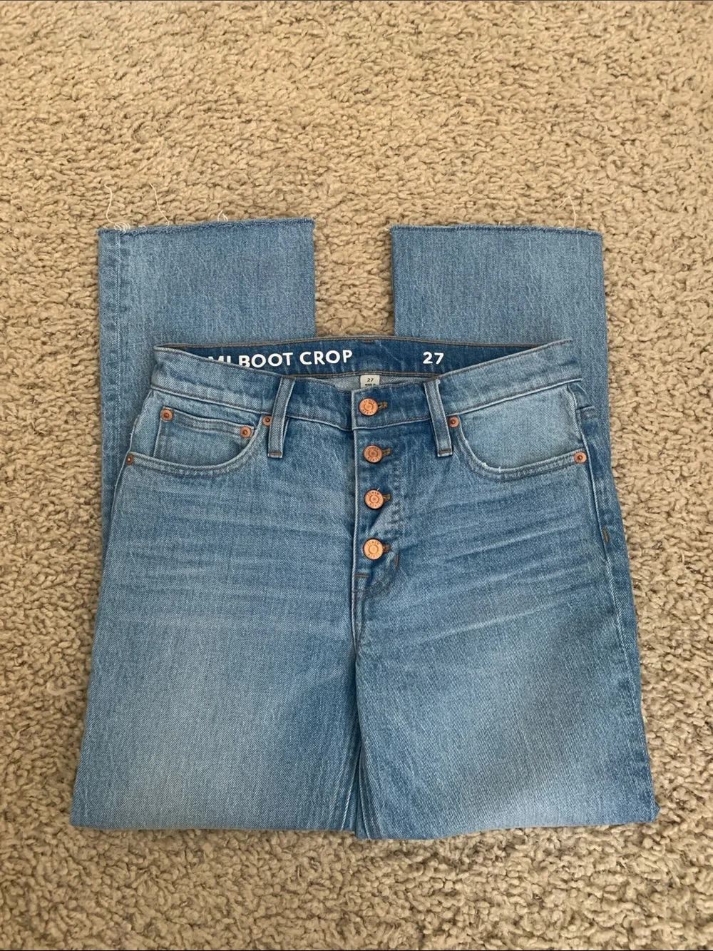J. Crew 9 inch Billie Demi Boot Crop Jeans
